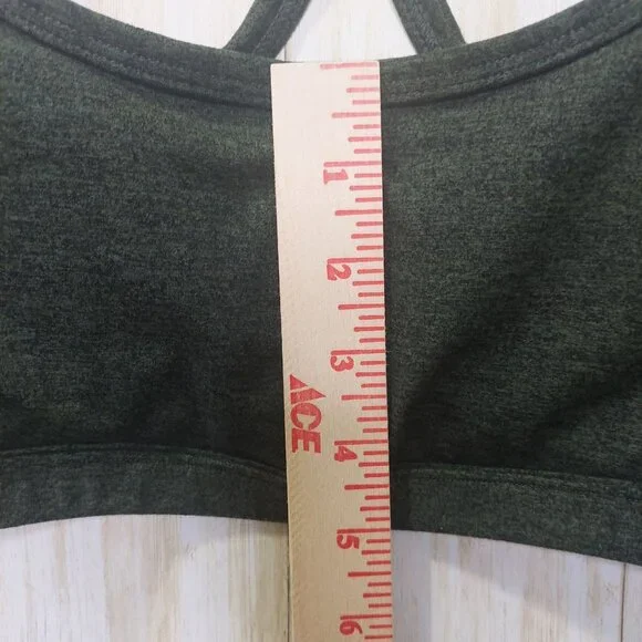 Calme by Johnny Was Women's Ease Cross Back Sports Bra II Size XS Dark Green - Picture 10 of 10